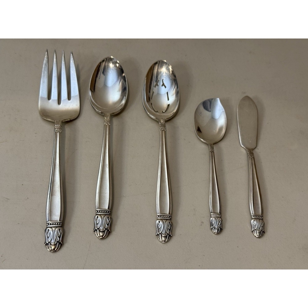 Vintage Danish Princess Silverplate 5-Piece Serving Set - Pristine Condition